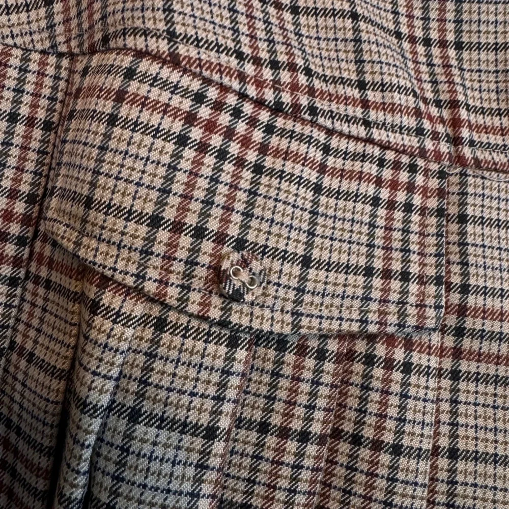 NWT Edikted Plaid Pleated Micro Mini Skirt Brown Check S18819 Small